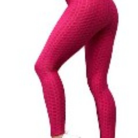 (2 pcs) DOUBLJU Yoga Pants Waffle Design Leggings Gym/Yoga Workout Women size M - Picture 9 of 10